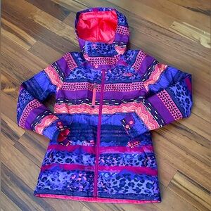 Women North Face Leopard/Aztec windbreaker